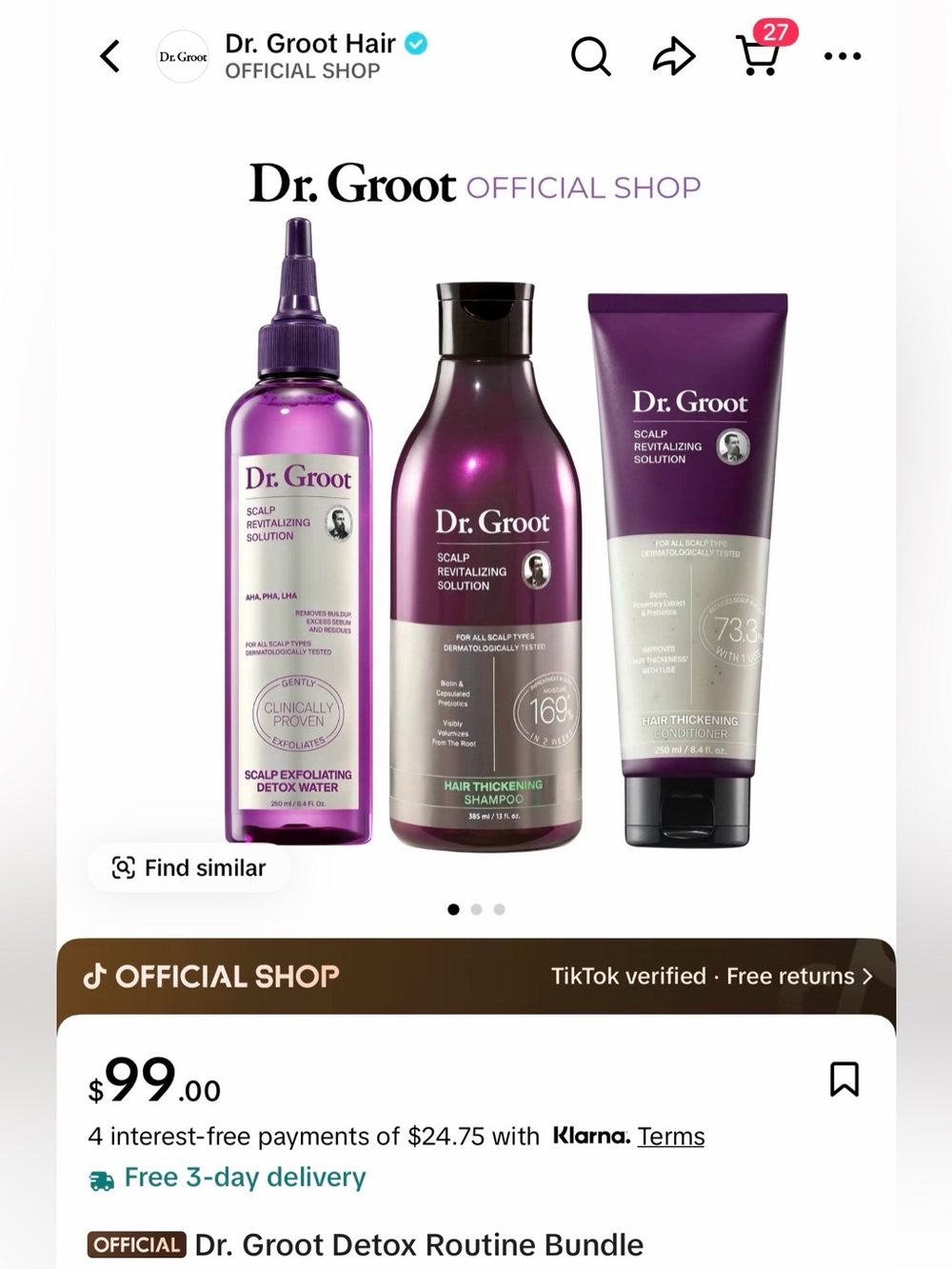 Dr. Groot Detox Routine Bundle (Oily Hair Bundle) - Picture 2 of 2